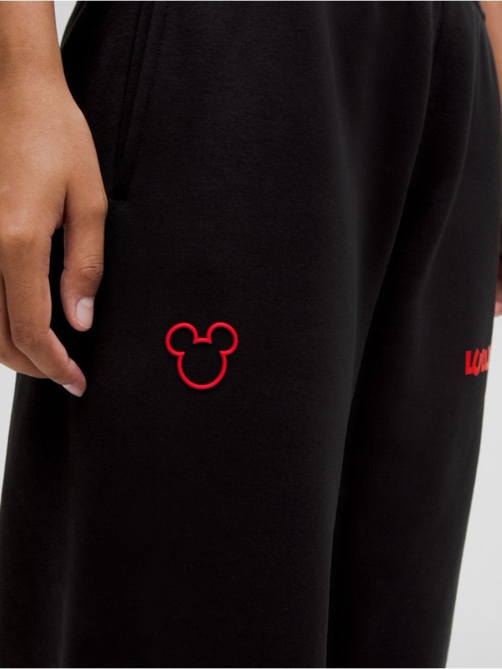 Disney x Lululemon Heavyweight Sweatpants Mickey Mouse Black Track Pants XXXS - Picture 6 of 9